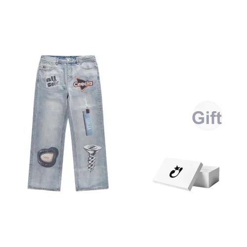 Createexploreexpandconquer 24FW Унисекс Джинсы