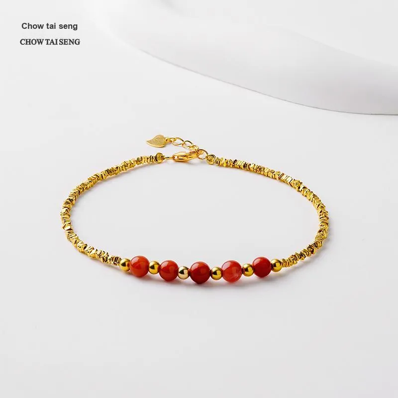 CHOW TAI SENG Agate Silver Bracelet, BFF Style Women's-2