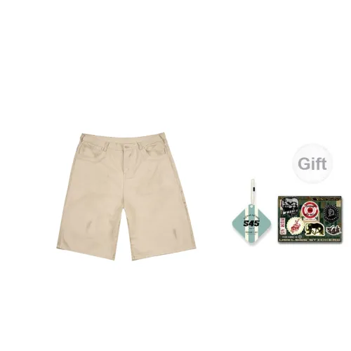 S45 Denim Shorts Men Beige