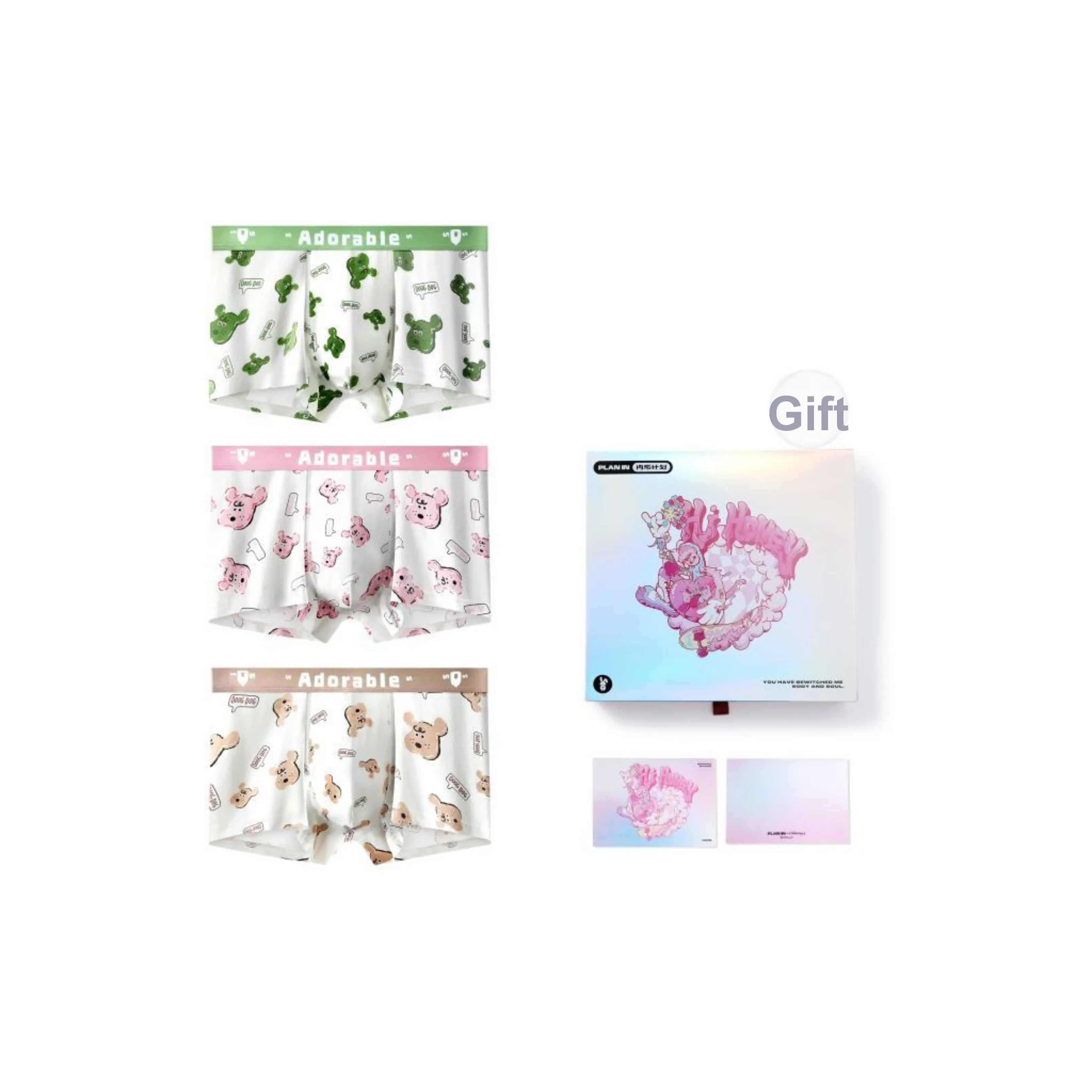 PLAN IN Underpants Men's Combo Set