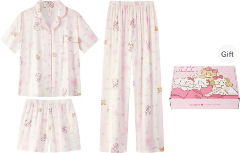 Gongdie x Mikko Pajama Set Women's Pink Gift Box Set-0