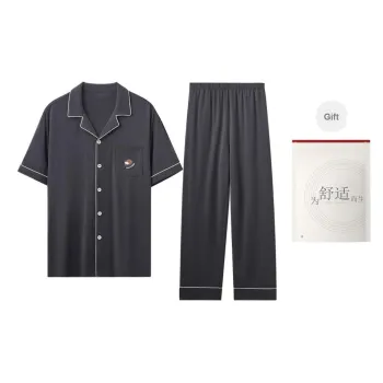 Red Beans At Home Pajama Set Men's Lunar Rock Gray
