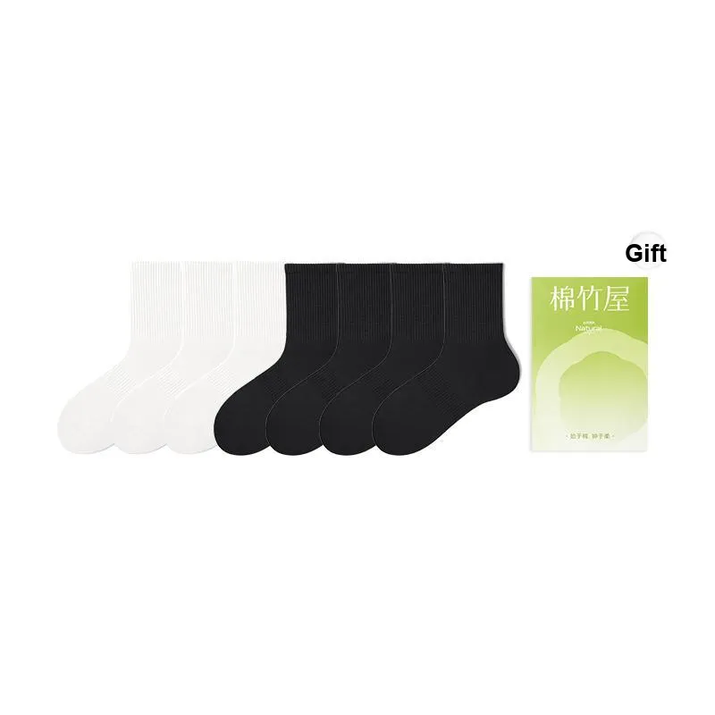 B&C.Room Mid Calf Socks Unisex Shopping Bag 7 Pack-6
