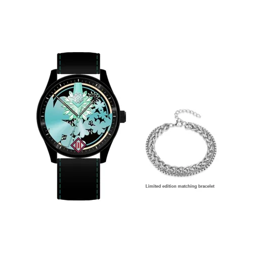 ingyunshi Hatsune Miku Collaboration Кварцевый механизм Естественная кожа Ремешок Часы Унисекс Серебристый циферблат MZTKN 143