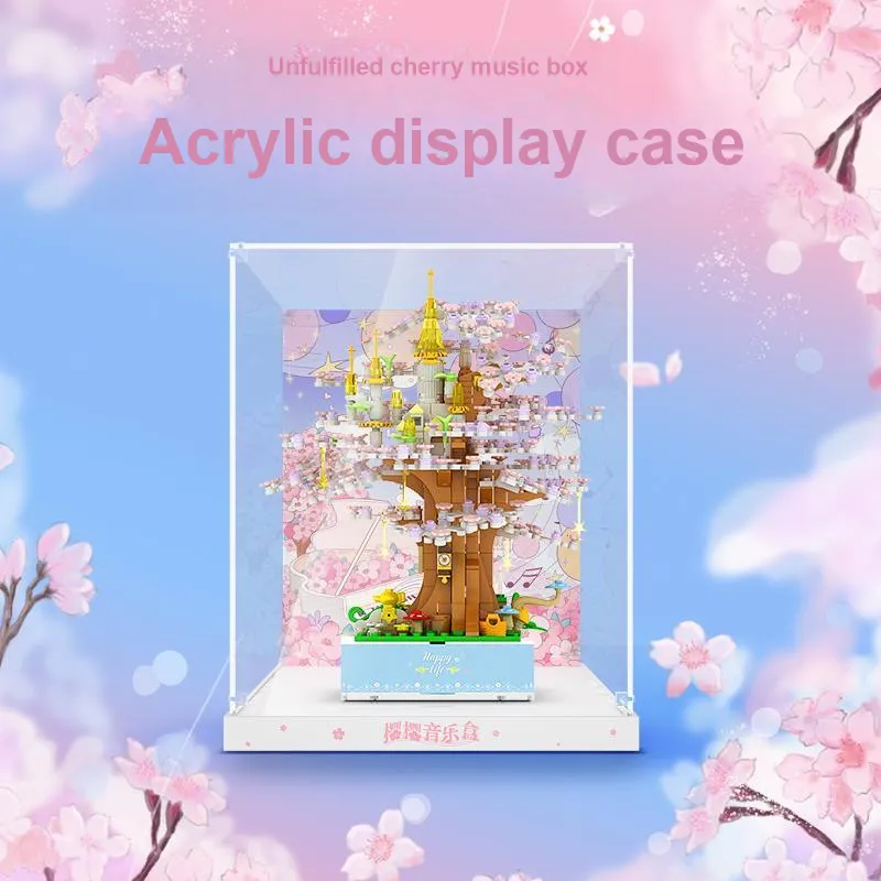 LIGHT YOUR BRICKS Joy 100 Compatibility Unmet Cherry Music Box Building Blocks Display Case Model Accessories-1