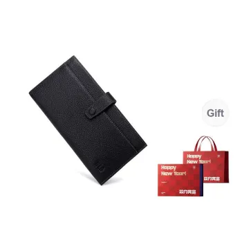 HLA Cow Leather Card Holder Unisex Classic Black