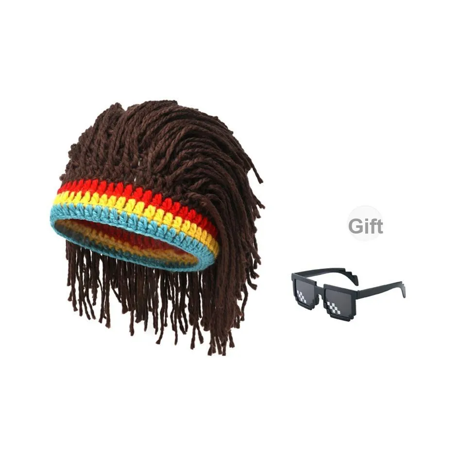 FREE RABBITⅡ Вязаная модель Пряжа Шапка для парика [С подарками Модель Стекло] Унисекс