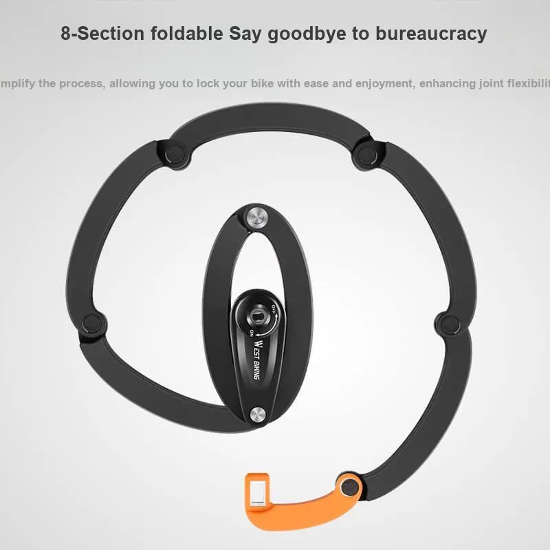 WEST BIKING Bicycle Locks Folding Lock-6