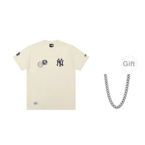 New Era T-Shirts Unisex Ivory White Includes Necklaces