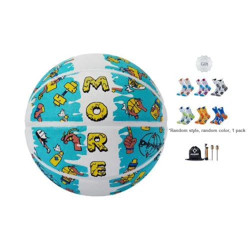 RIGORER Rubber Basketball Blue White Size 5 Training Kids'