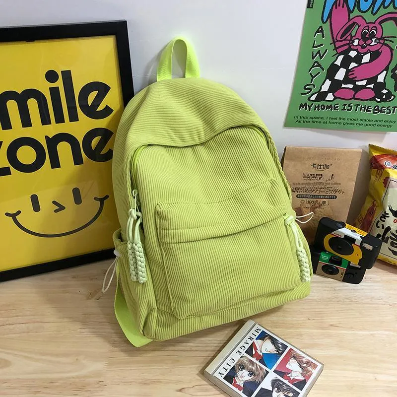SUN EARTH &U Corduroy Backpack Regular Unisex Multicolor-1
