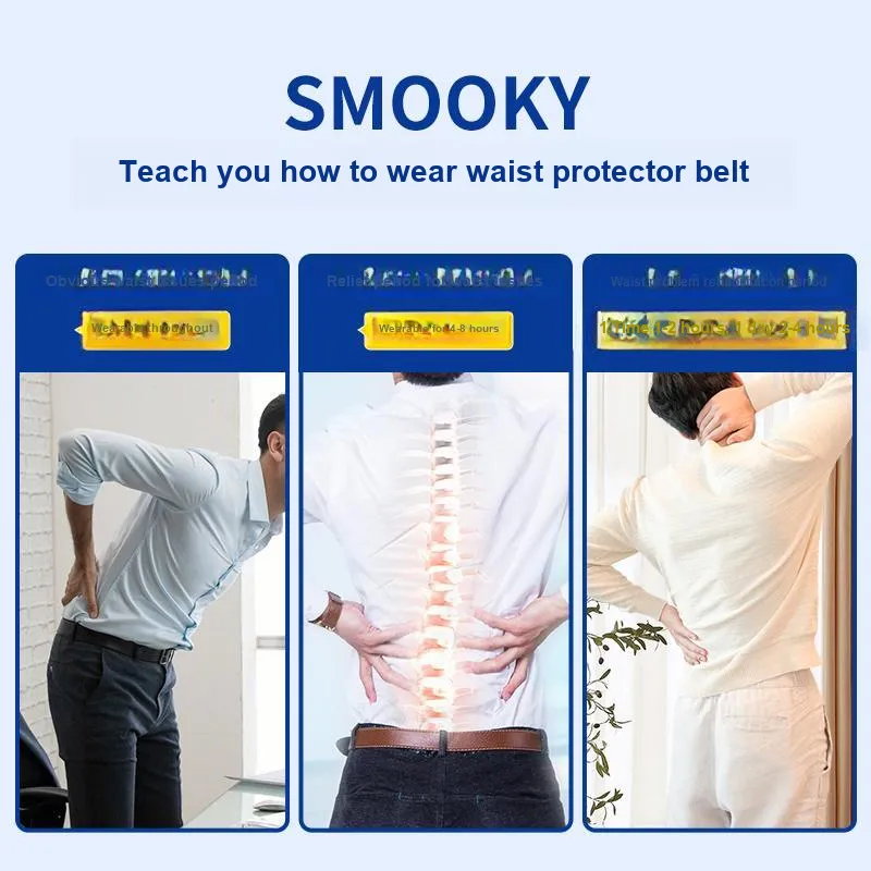 SMOOKY Back Support Braces Warm Protection Dark Gray Polyester Unisex-1