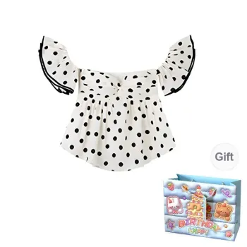REMOULD Strapless Top Women's White Polka Dot