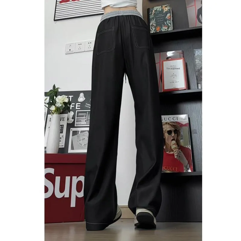 POINTLIMIT Casual Pants Unisex Denim Black-5