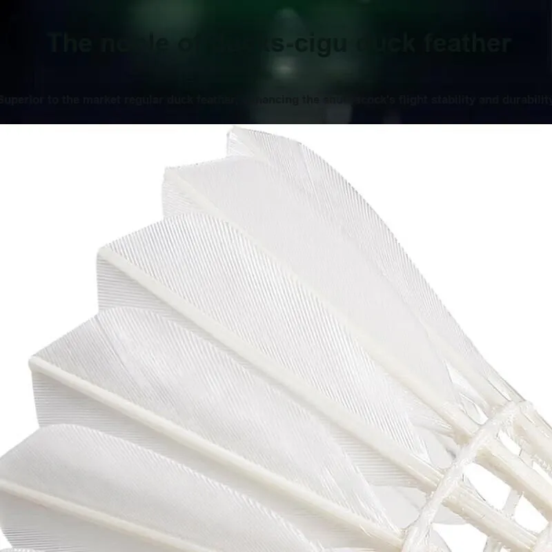 VICTOR Duck Feather Shuttlecock 12 Pack Water Duck Feather Big-Board Duck Feather Shuttlecocks-9