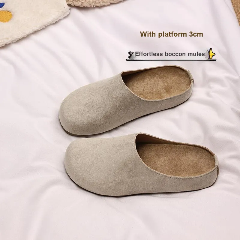 XMISTUO Quiet Abrasion Resistant Slip Resistant Wrap toe Slippers Women's-9