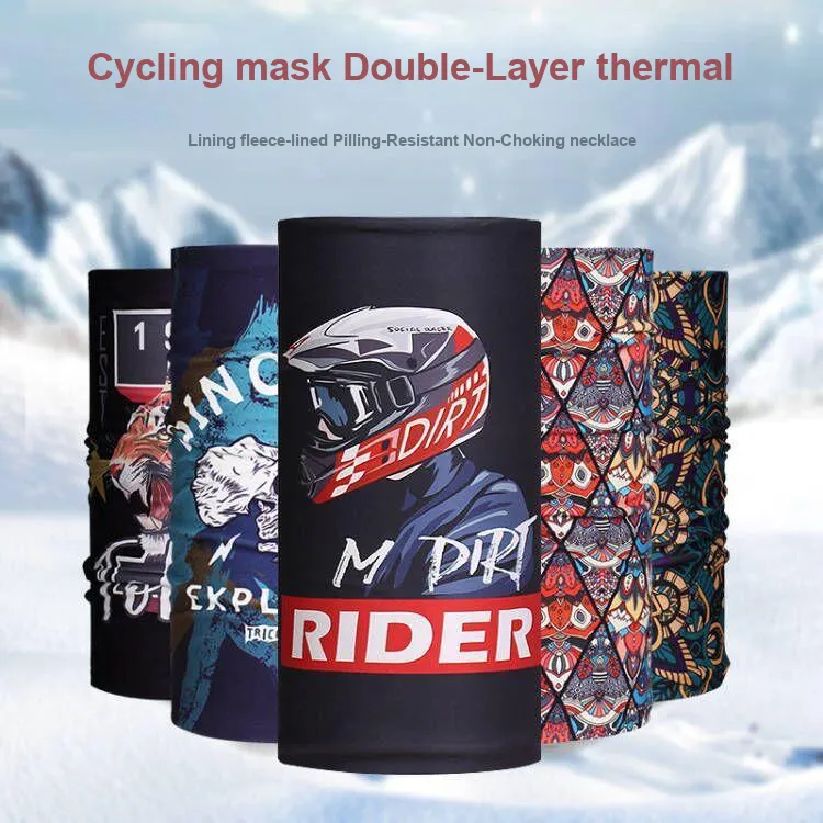 HNJ Riding Equipment Face Masks Unisex Polyester 34*25CM Multiple Colors-2