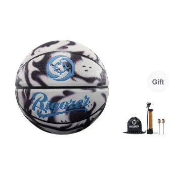 RIGORER PU Basketball Blue White Black Size 7 Training Unisex