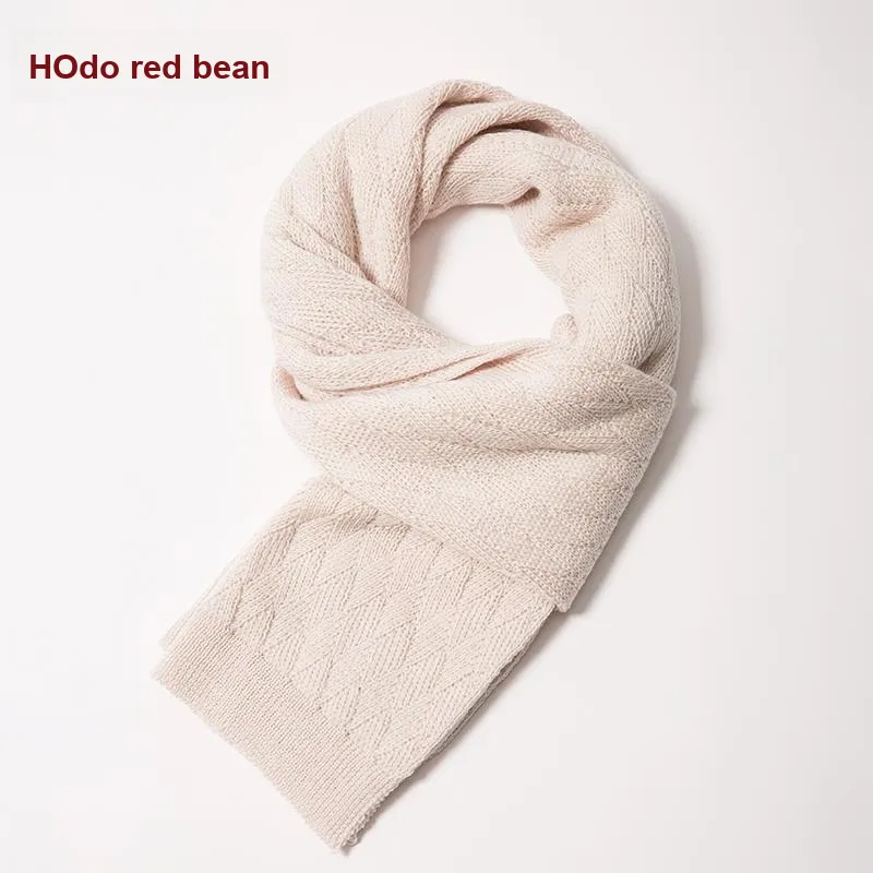Red Bean Wool Knit Scarves Women's-18