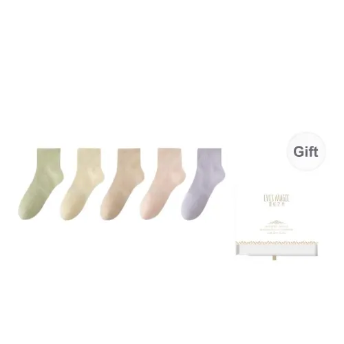 XIA.WA.ZHI.XIU Ankle Socks Women's 5 Pack Gift Box Set