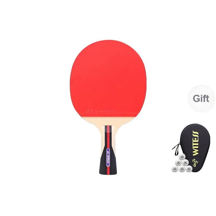 WITESS Ping Pong Paddles Unisex All Wood Black/Red-6