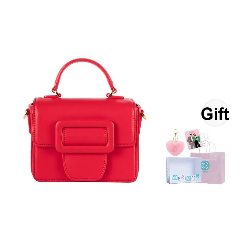 MERIMIES Pure Vegan Eco-Friendly Leather Ice Cream Small Square Bag Handbag Crossbody Bag Small Size Unisex Multicolor