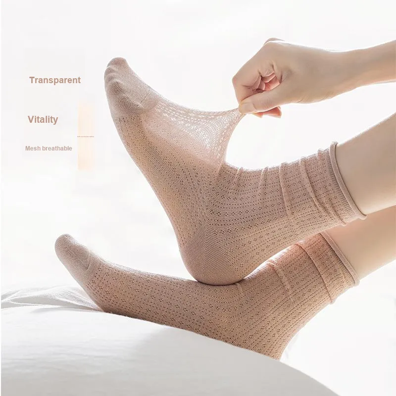 Lan Miao Mid Calf Socks Women's 5 Pack-4