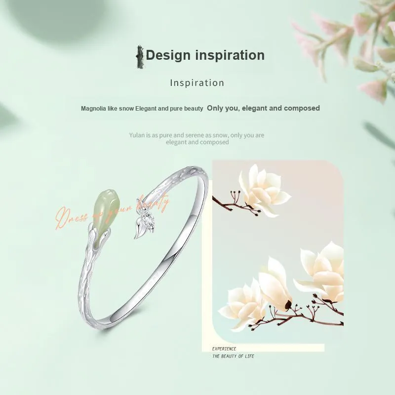 CHINA GOLD Hetian Jade Bangles White Jade/Pale Greenish White Jade Women's-2