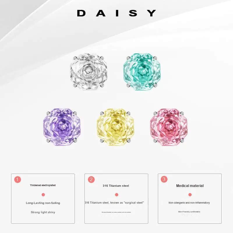 Daisy Dream Medical Titanium Steel Stud Earrings Women's-4