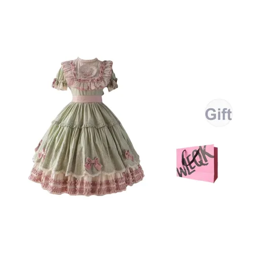 CTRTRC Зеленое платье женское, платья в стиле Лолита