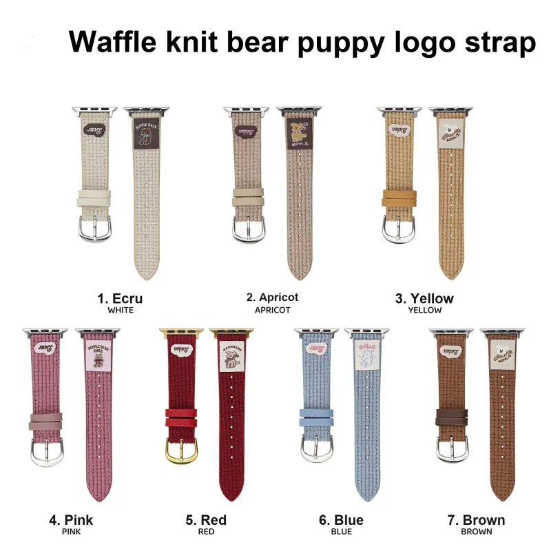 CHRROTA Watch Band Compatible With All Devices 49mm Waffle Knit Fabric-1