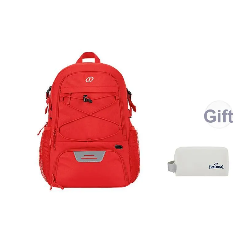 SPALDING Polyester Lightweight Trendy Basketball Bag Unisex Red-0