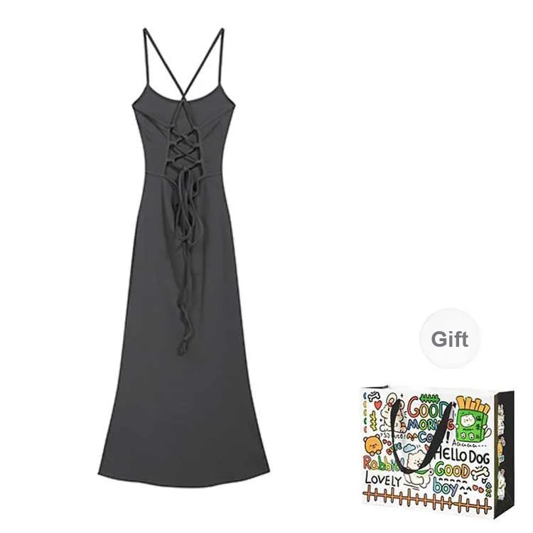 OURUOKE Slip Dresses Women's-5