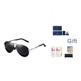 Black Silver Frame Black Gray Lens