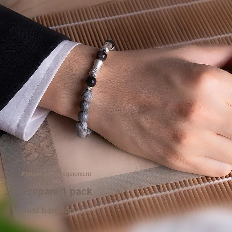 YINCHIE 999 Fine Silver Bracelets Men's Gift Box Set-5
