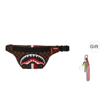 SPRAYGROUND PVC Crossbody Bag, Fanny Pack Unisex Brown