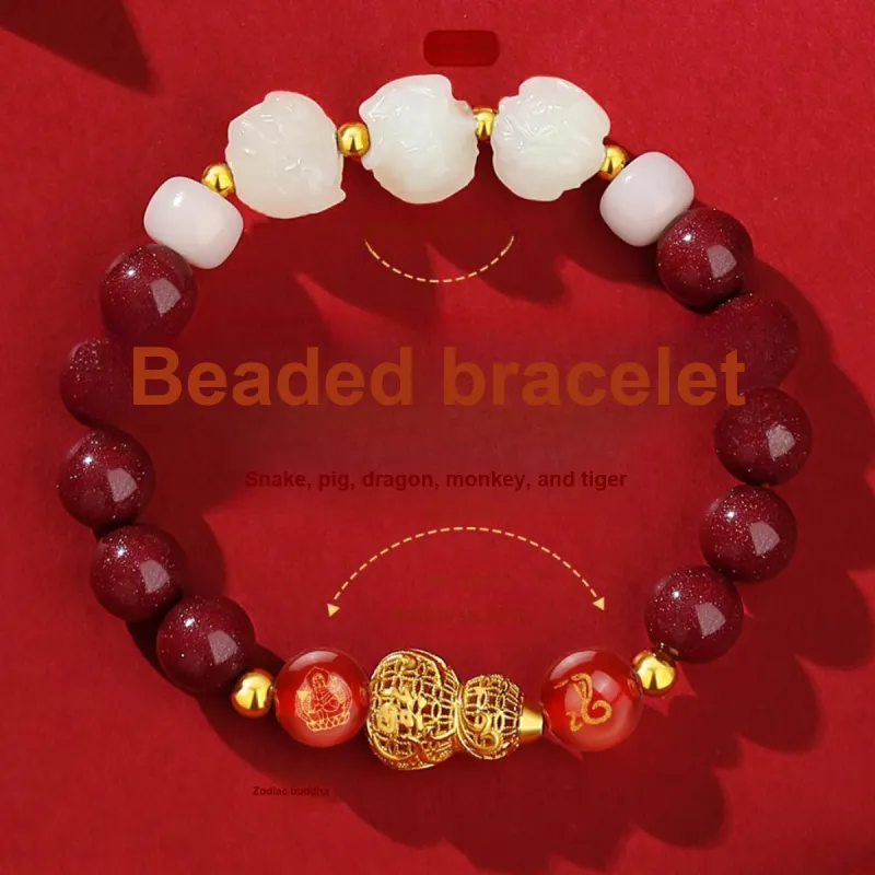 SEVEN COOK Hetian Jade Bracelets Pale Greenish White Jade Unisex-8
