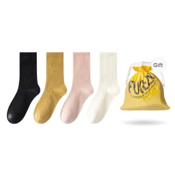 FUGEER Mid-Calf Socks Women's 4 Pack