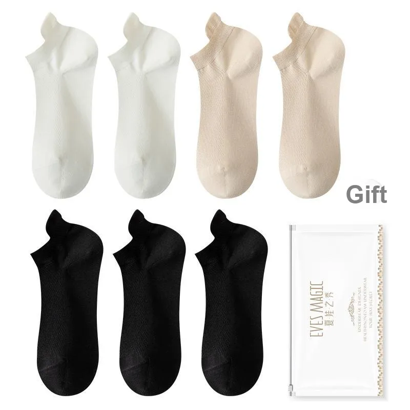 XIA.WA.ZHI.XIU No Show Socks Women's Shopping Bag 7 Pack-15