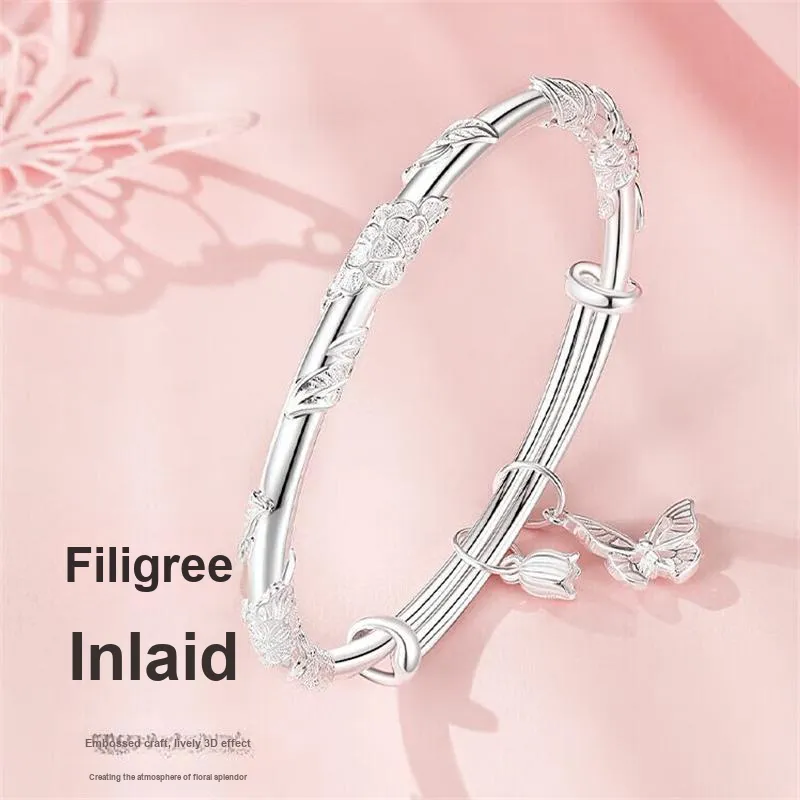 BMK S999 Fine Silver Bangles Women's-2