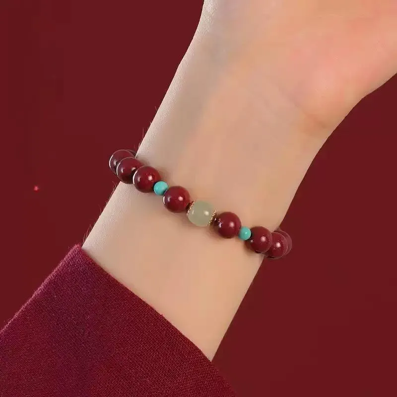 MAGICPOLE Reconstructed Cinnabar Bracelets Women's-3