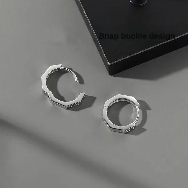 GUDUD Titanium Steel Earrings Men's-4