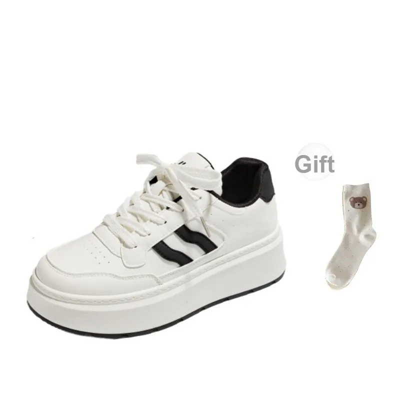 BINGO DUCK Mid Top Skateboard Shoes Women's Black