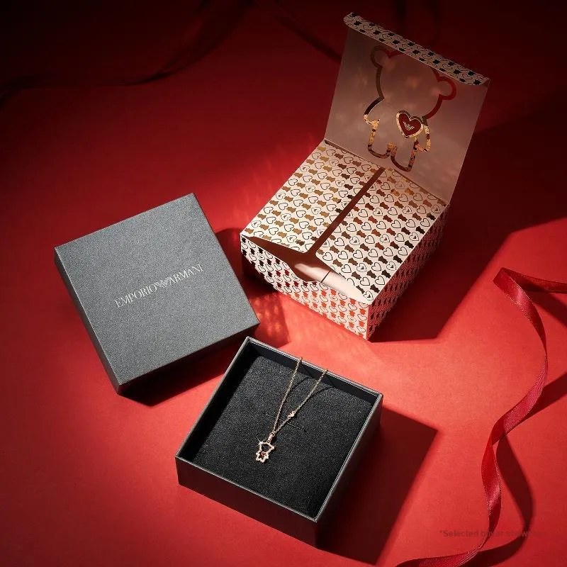 EMPORIO ARMANI 14K Rose Gold Plated Brass Pendant Necklace-2