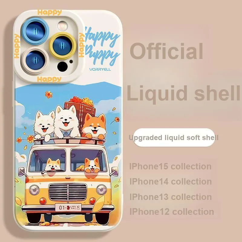 COORUBA Silicone Material Adorable Fashion Trend Phone Cases Apply To Apple-1