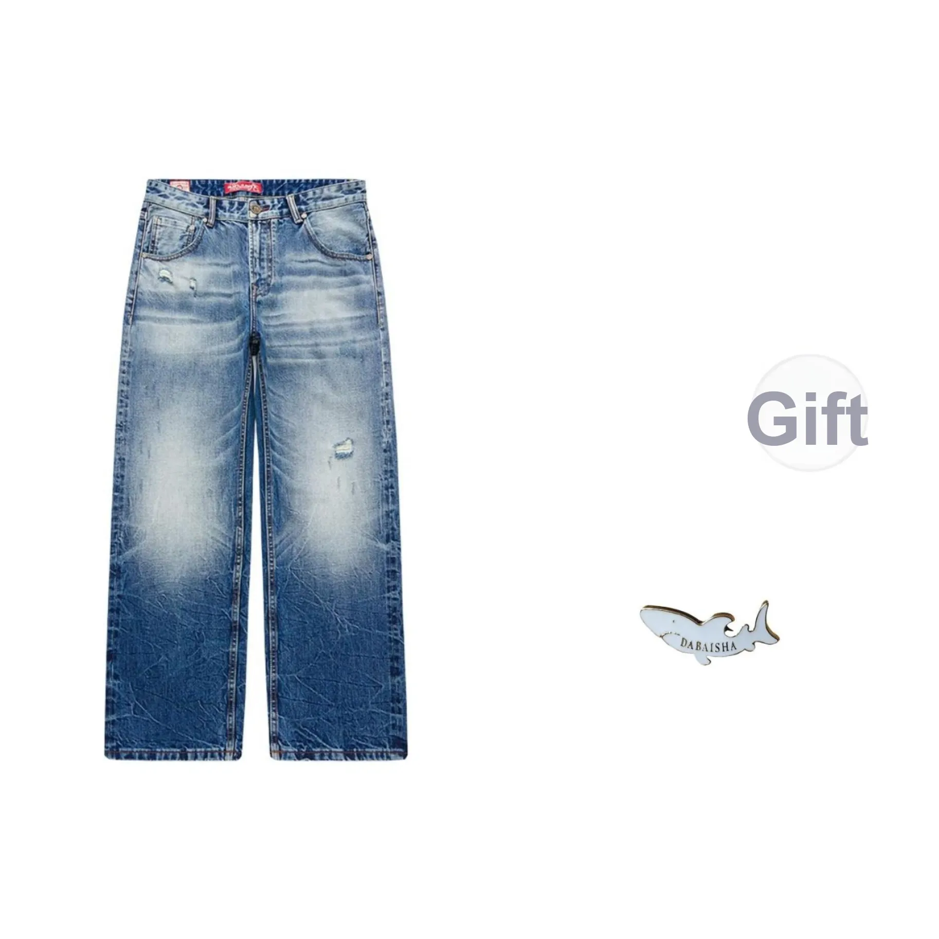 DABAISHA Джинсы Мужские Модные Синие