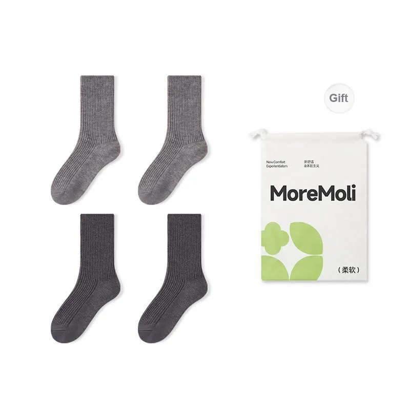 Moremoli Mid Calf Socks Women's Shopping Bag 4 Pack-2