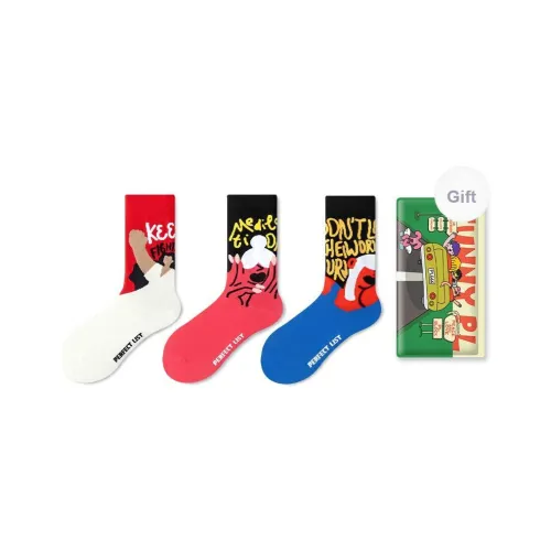 PL Носки Crew Унисекс Сумка для покупок 3 упаковки Смешанные цвета