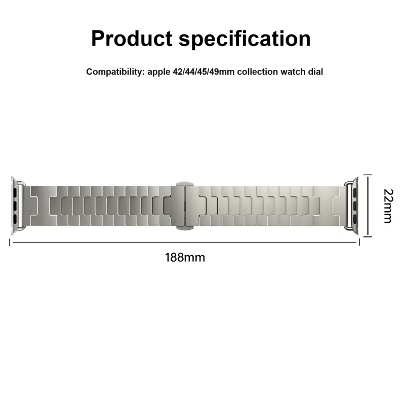Antey Watch Band Apple Compatibility 175 220mm Titanium Alloy Material-5
