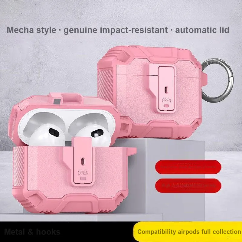Yoobao Compatibility AirPods4 TPU Automatic Lid Fully Enclosed Impact Resistant Headphone Cases-8